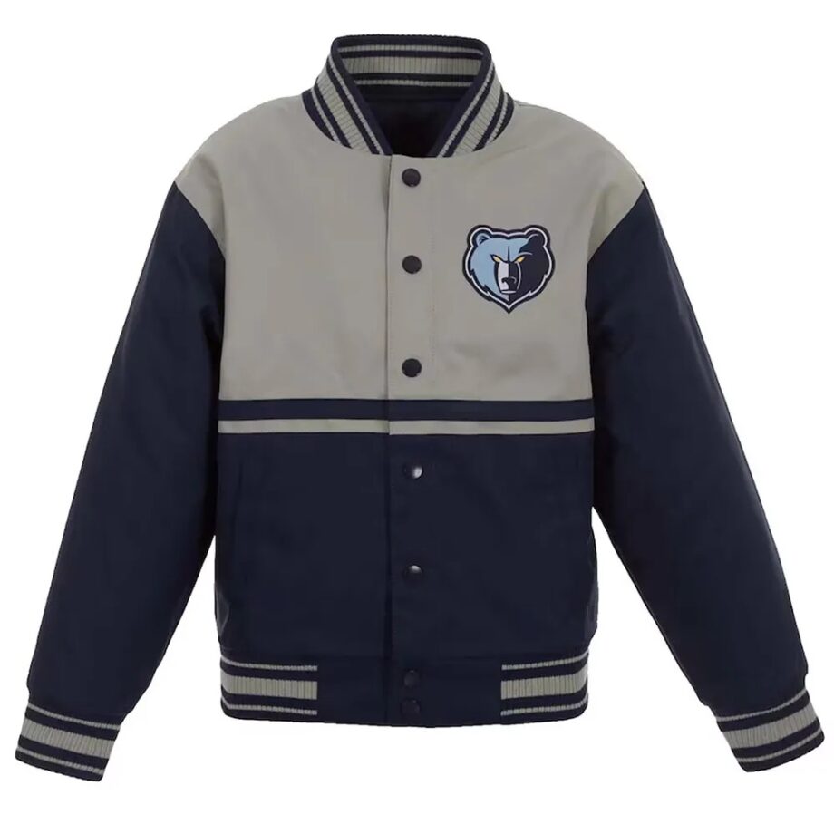 Youth Memphis Grizzlies Gray/Navy Jacket