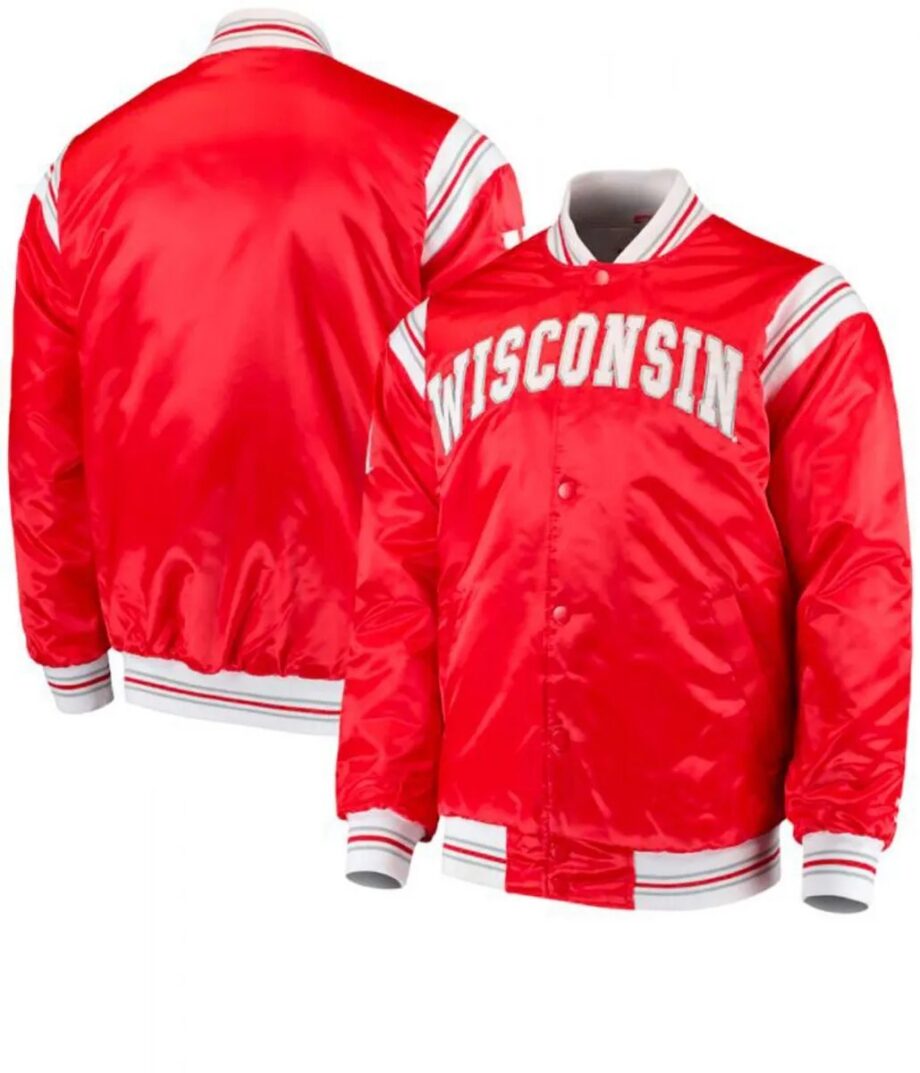 Wisconsin Badgers Starter Satin Red Jacket
