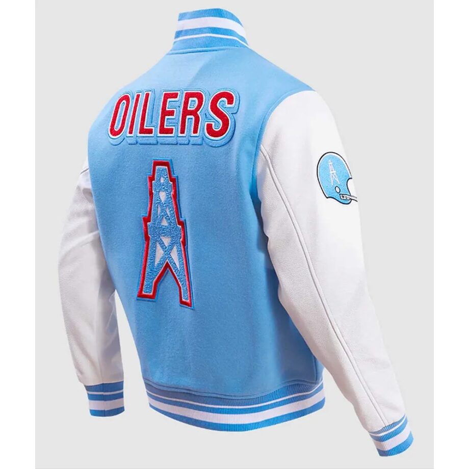 Houston Oilers Retro Classic Rib Varsity Jacket