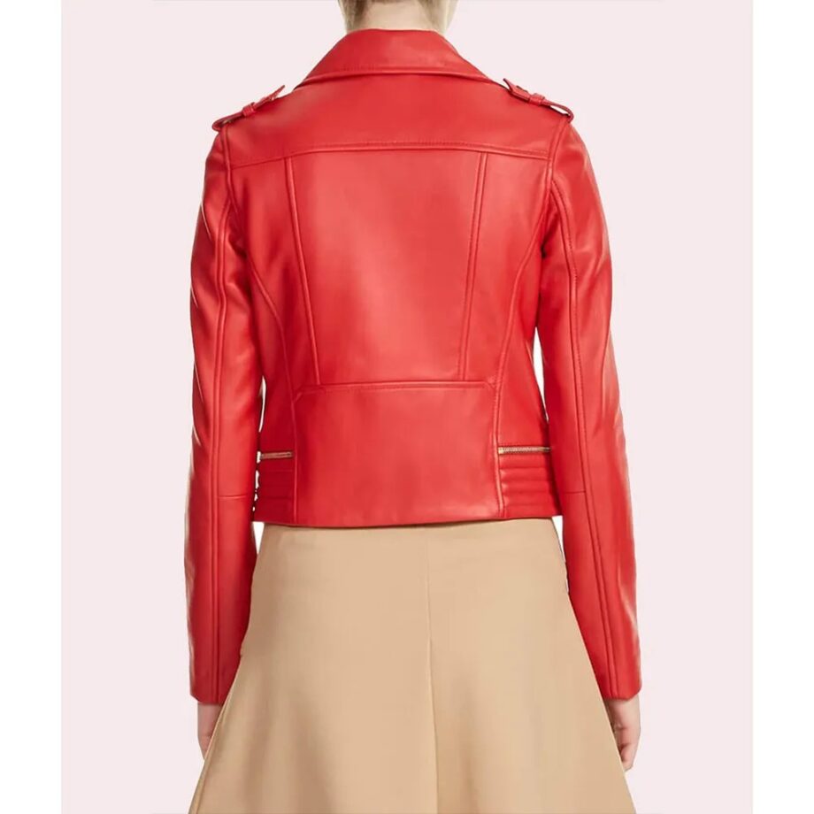Madelaine Petsch Red Leather Jacket