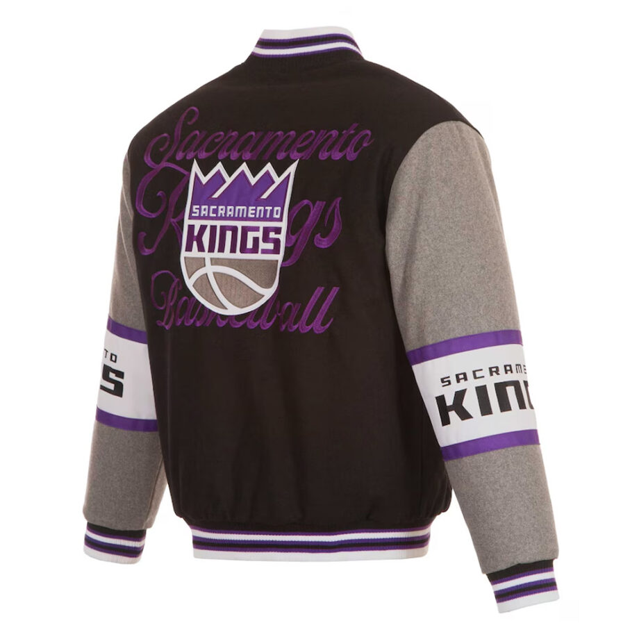 Sacramento Kings Black & Gray Varsity Wool Jacket