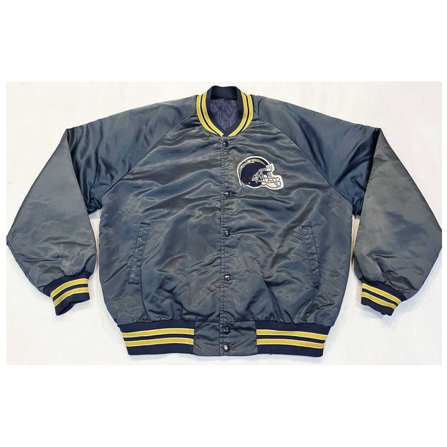 Vintage 80s San Diego Chargers Navy Bomber Jacket