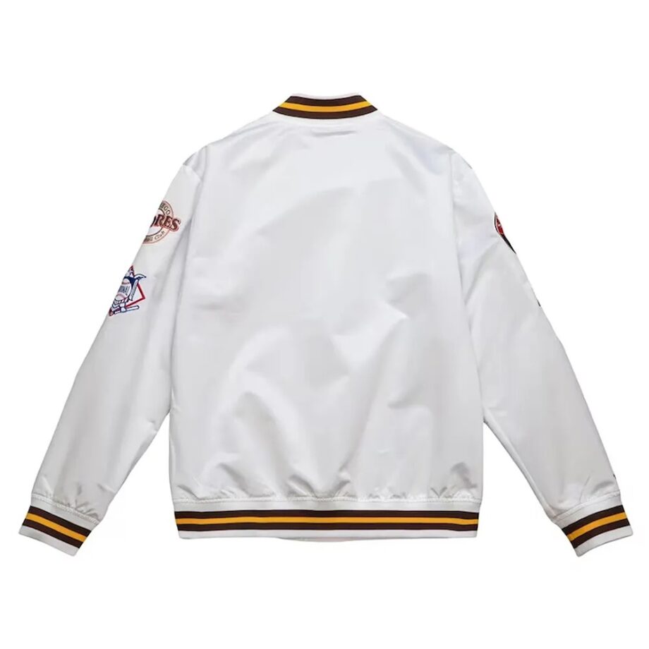 San Diego Padres White Varsity Satin Jacket