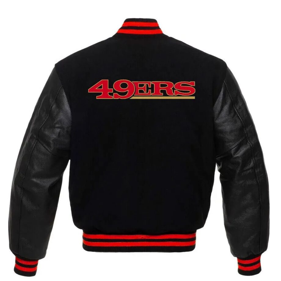 San Francisco 49ers NFL Letterman Black Jacket