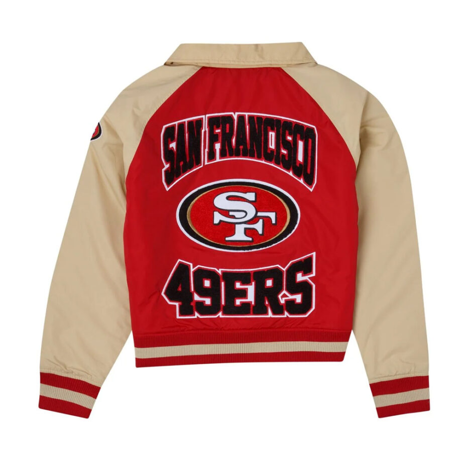 San Francisco 49ers Red & Beige Throwback Jacket