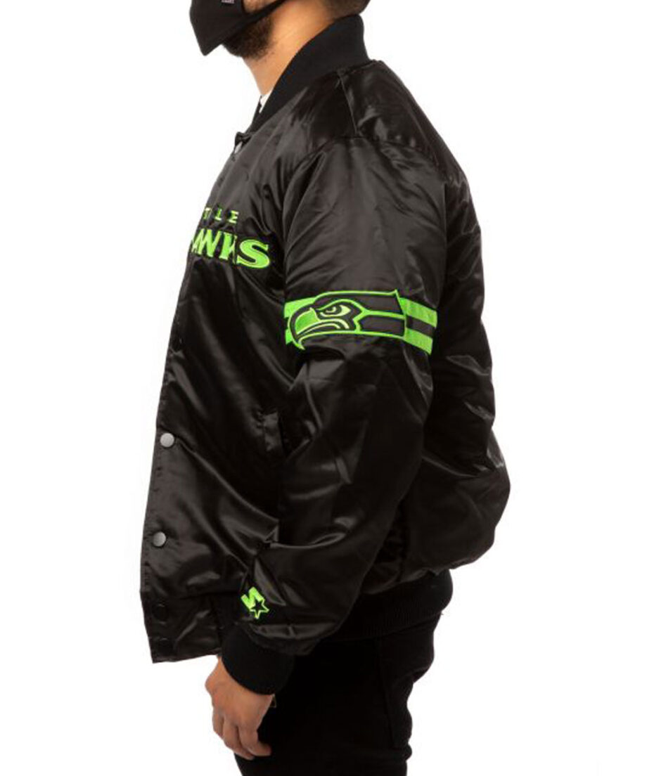 Seattle Seahawks Starter Bomber Black Jacket