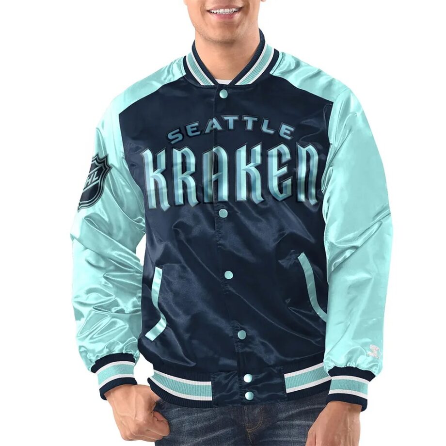 Renegade Seattle Kraken Navy & Bright Blue Jacket