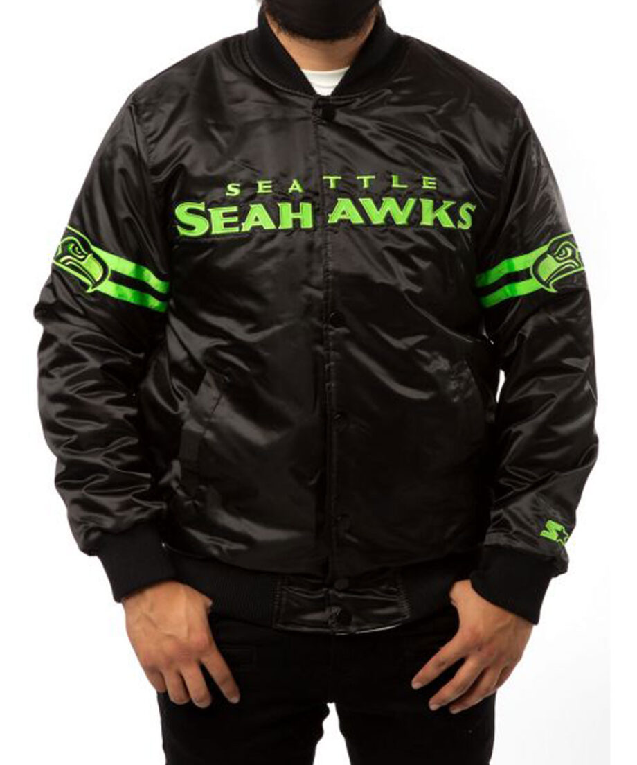 Seattle Seahawks Starter Bomber Black Jacket