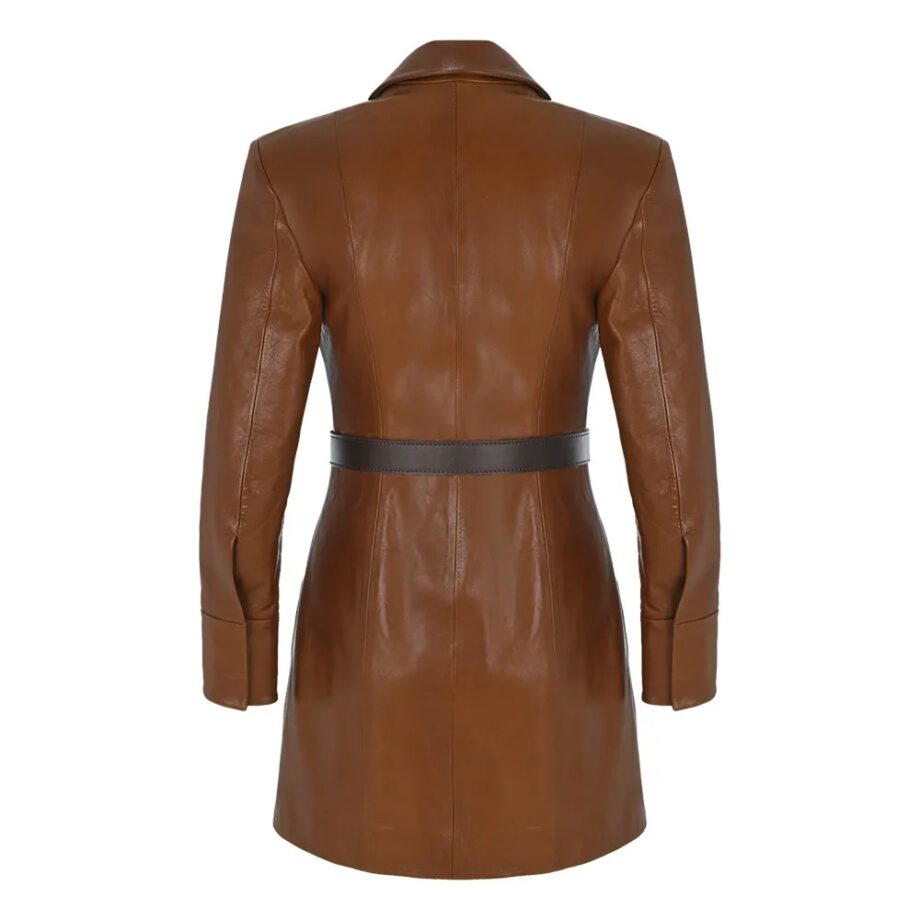 Selling Sunset Mary Fitzgerald Bonnet Leather Coat