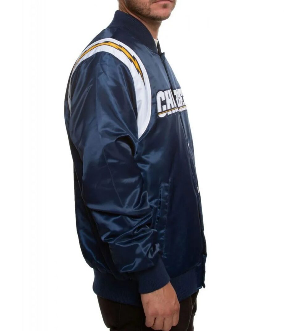 Los Angeles Chargers Bomber Satin Jacket