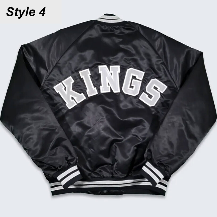 Los Angeles Kings Black Satin Jacket