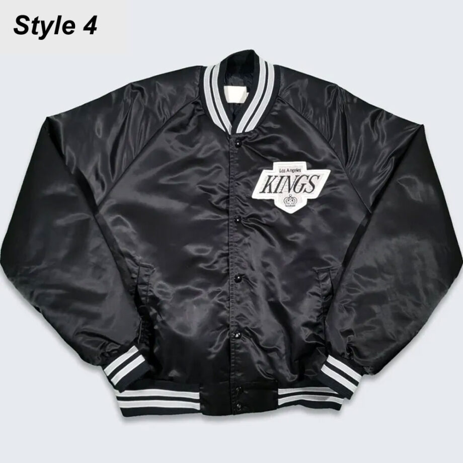 Los Angeles Kings Black Satin Jacket