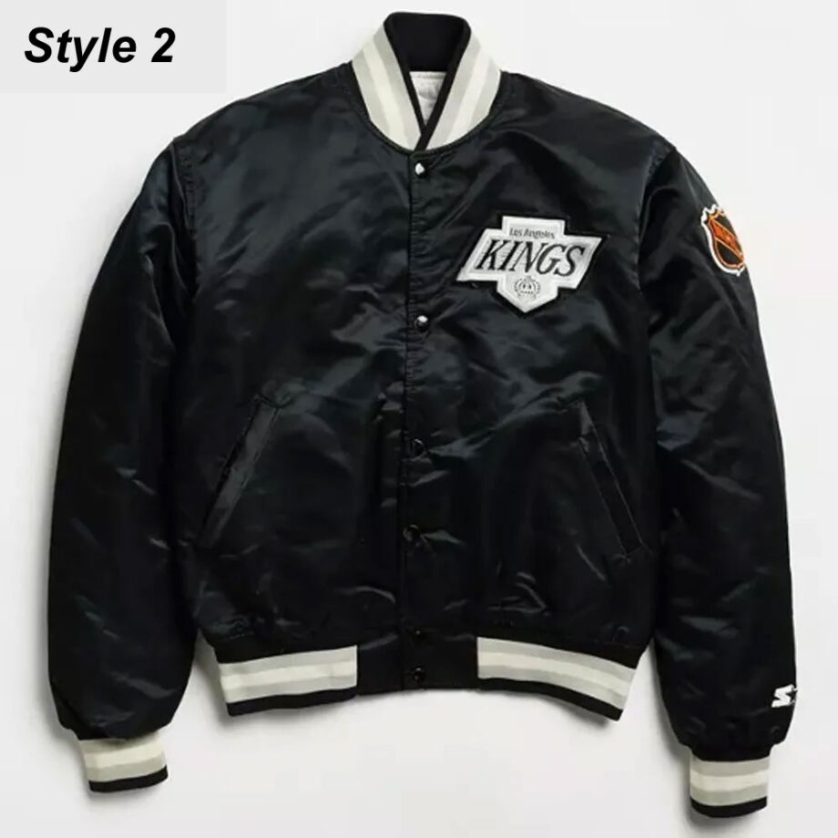Los Angeles Kings Black Satin Jacket