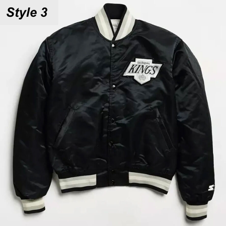 Los Angeles Kings Black Satin Jacket