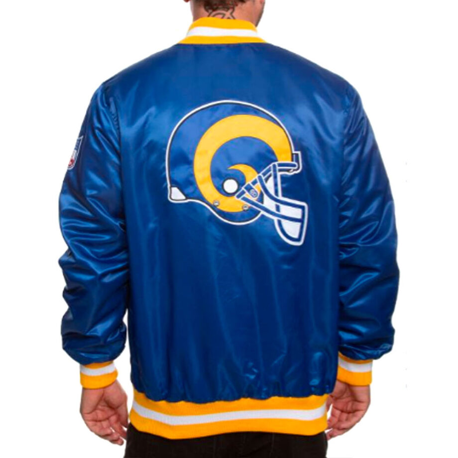 LA Rams Satin Button-Up Jacket