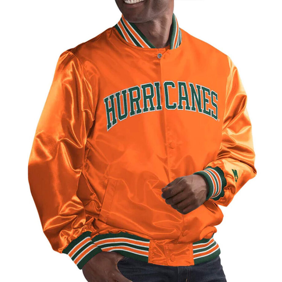 Miami Hurricanes Bomber Satin Jacket