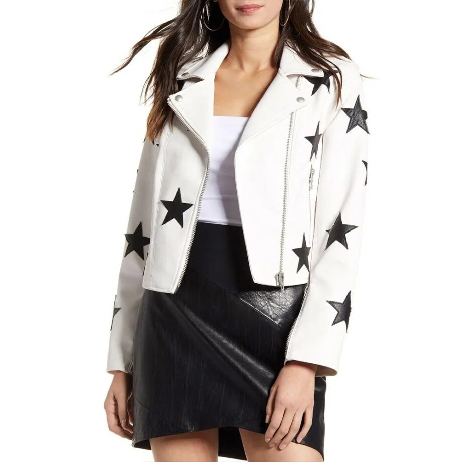Haley Ferguson Star Leather Jacket