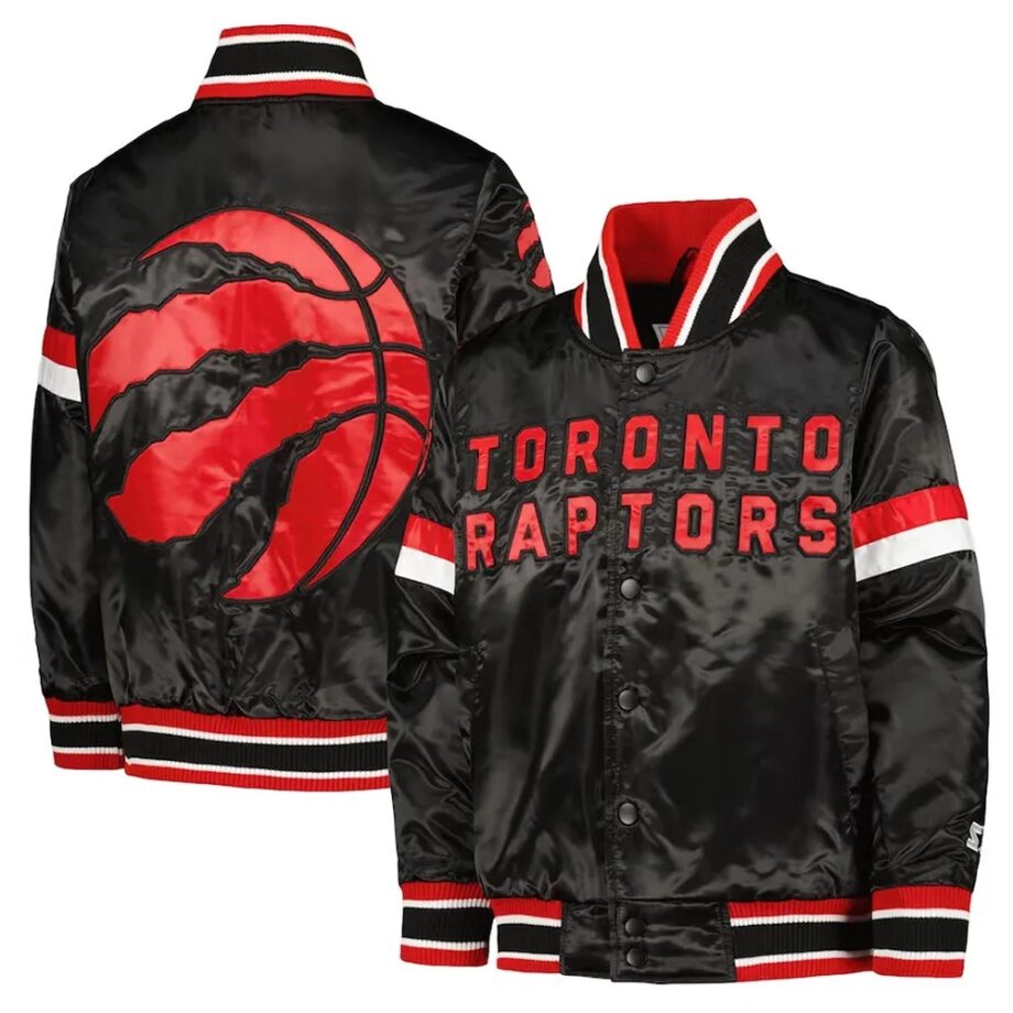 Toronto Raptors Home Game Black Satin Jacket