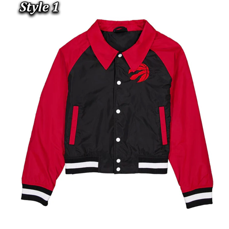 Toronto Raptors Red & Black Throwback Jacket
