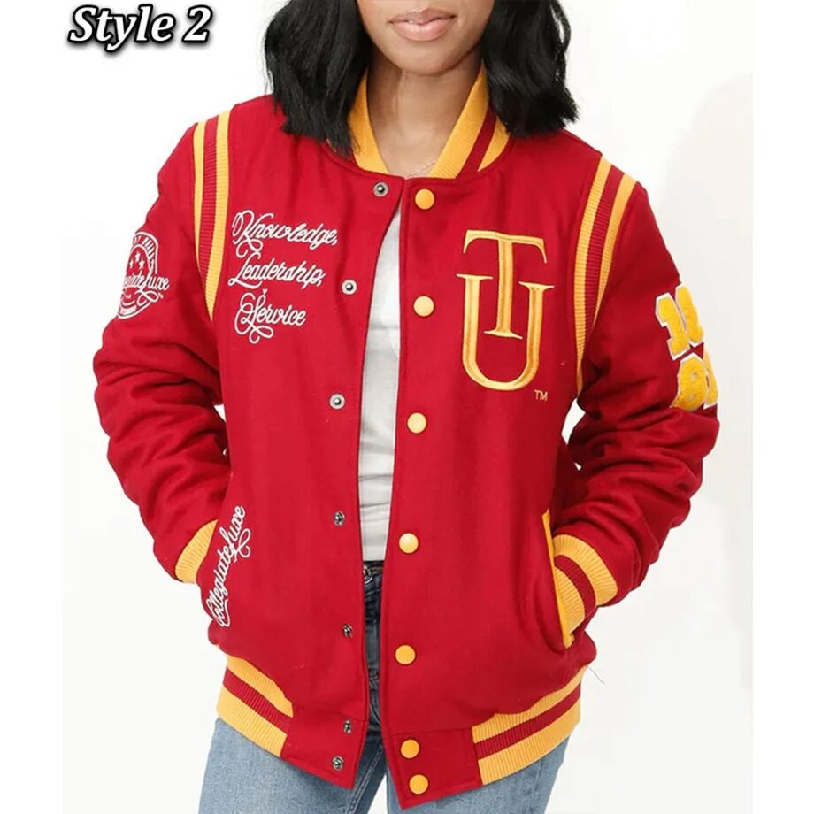 Tuskegee University Red Varsity Wool Jacket