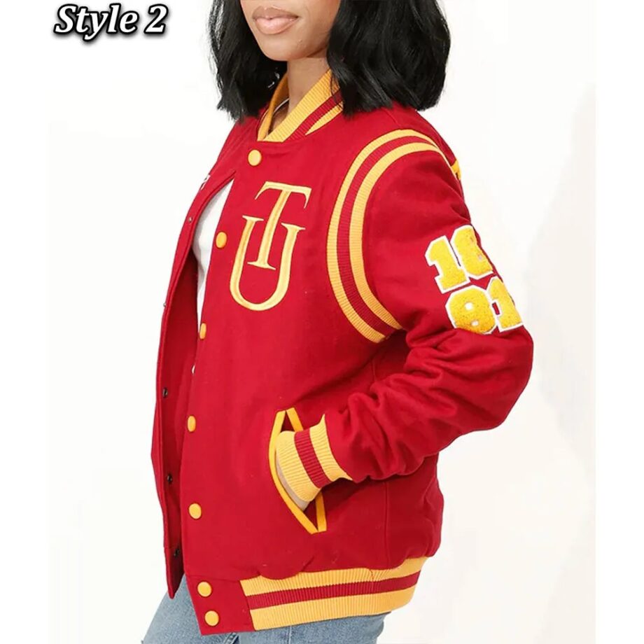 Tuskegee University Red Varsity Wool Jacket