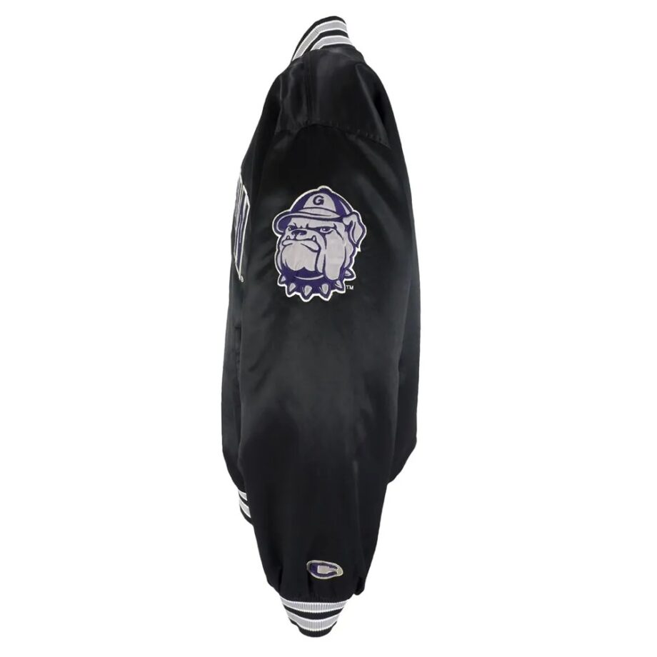 Georgetown Hoyas Gray Bomber Satin Jacket