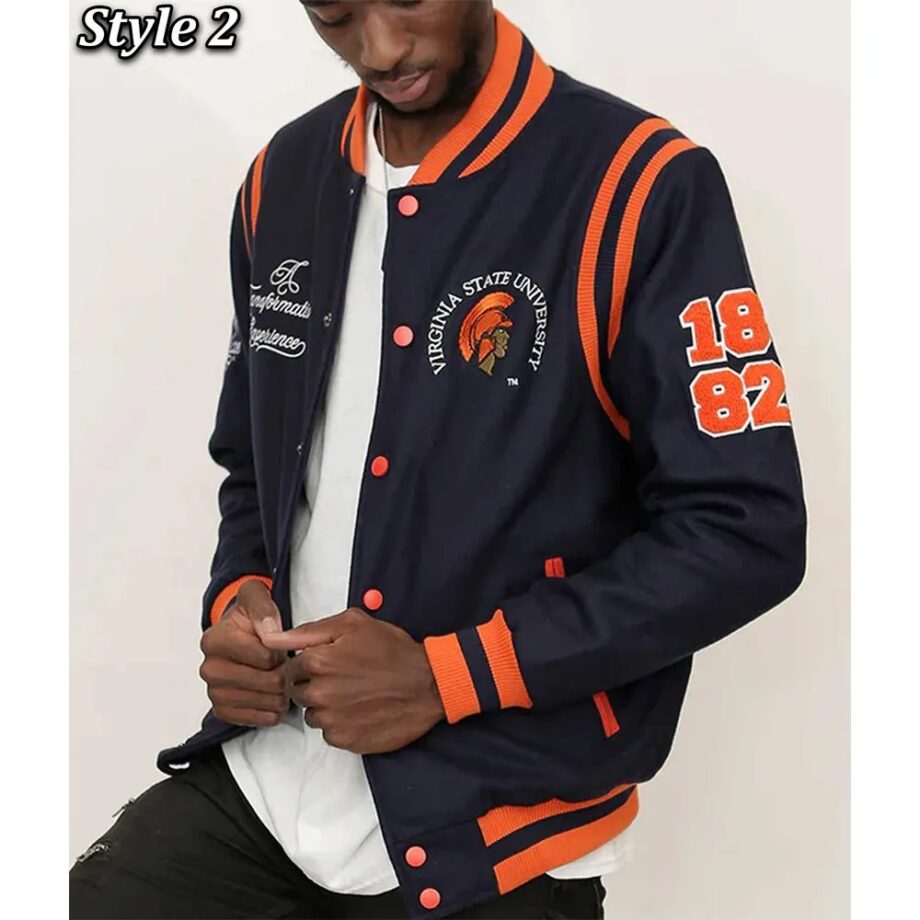 Virginia State Navy Varsity Wool Jacket