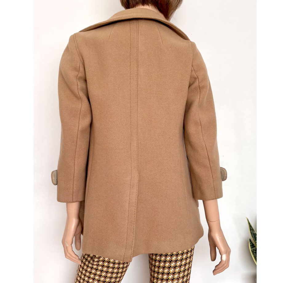 Vintage 1960s Brown Wool Peacoat for Women