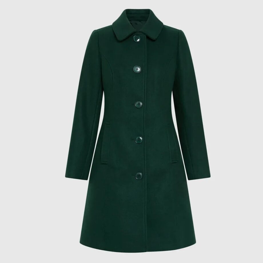 Women Classic Button Wool Coat