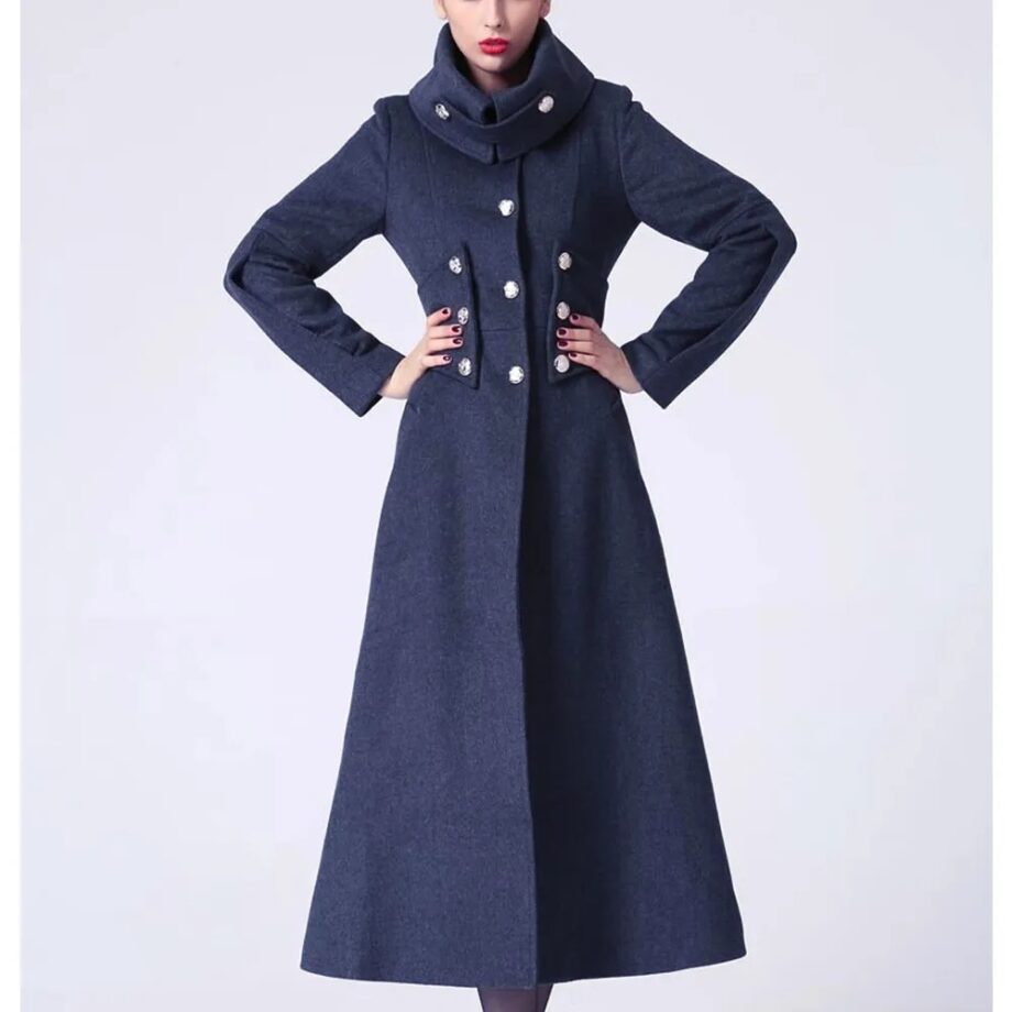 Women Elegant Maxi Long Coat