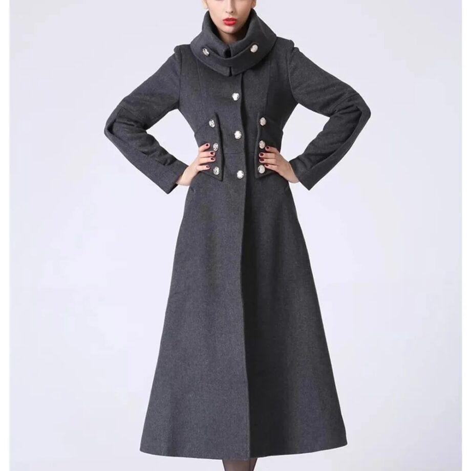 Women Elegant Maxi Long Coat