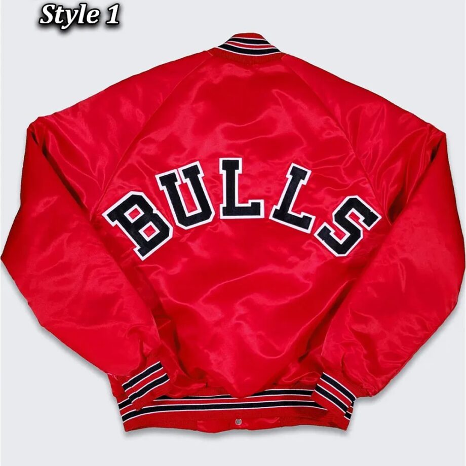 80s Chicago Bulls Red Bomber Jacket
