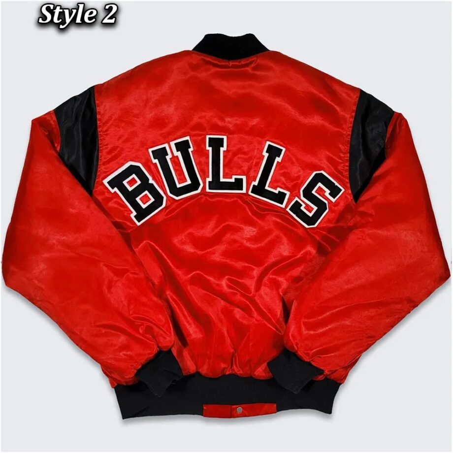 80s Chicago Bulls Red Bomber Jacket