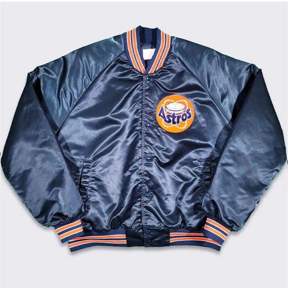 80s Houston Astros Navy Bomber Jacket