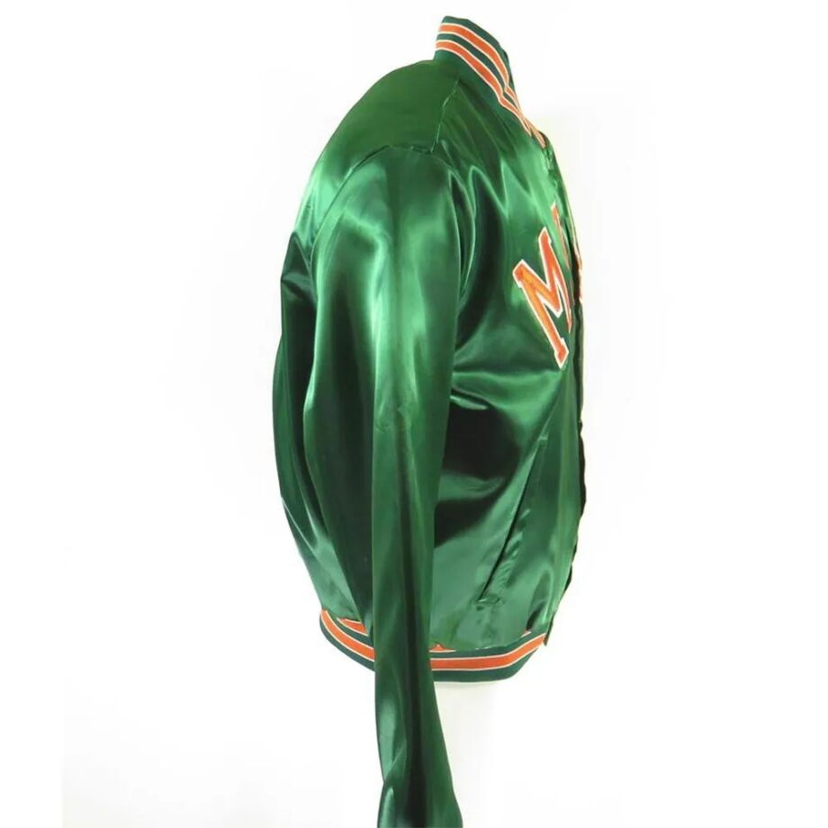 80s Miami Hurricanes Green Jacket