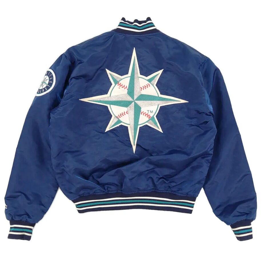 90s Seattle Mariners Navy Bomber Jacket