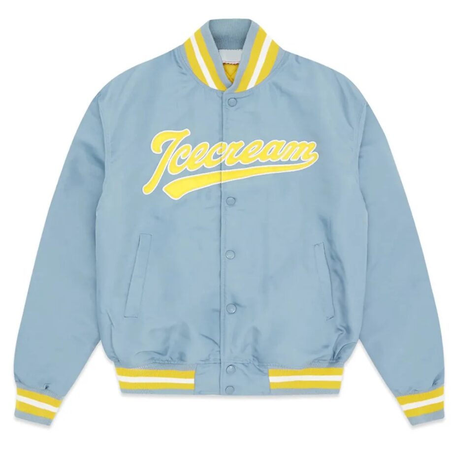 Light Blue BBC ICECREAM Baseball Jacket