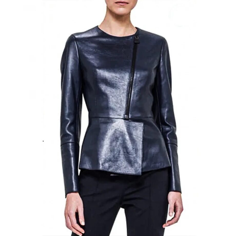 The Good Wife Julianna Margulies Peplum Leather Jacket
