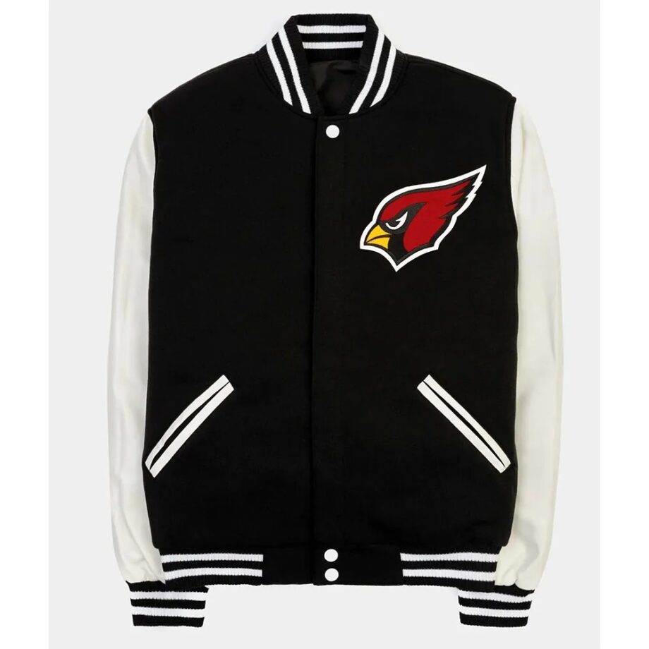 Arizona Cardinals Black & White Varsity Jacket