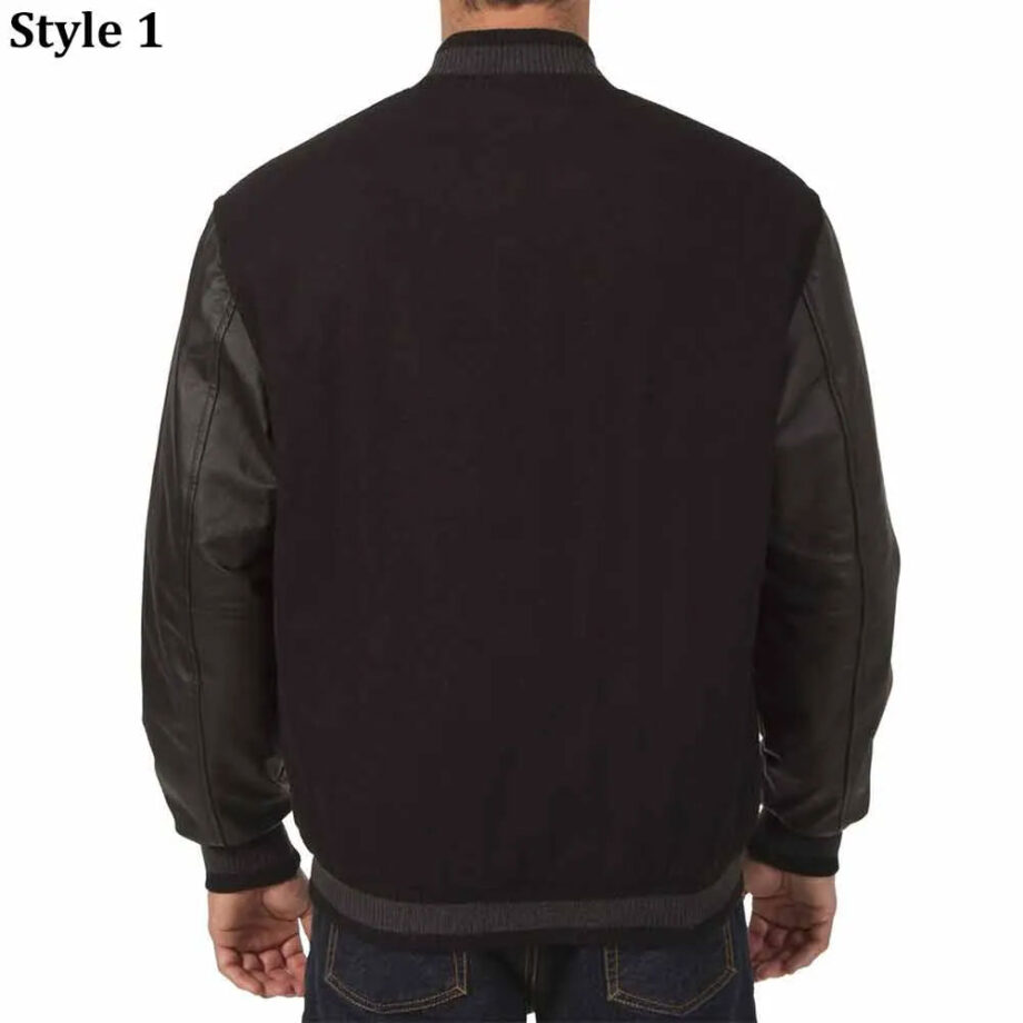 Arizona Coyotes Black Varsity Wool & Leather Jacket