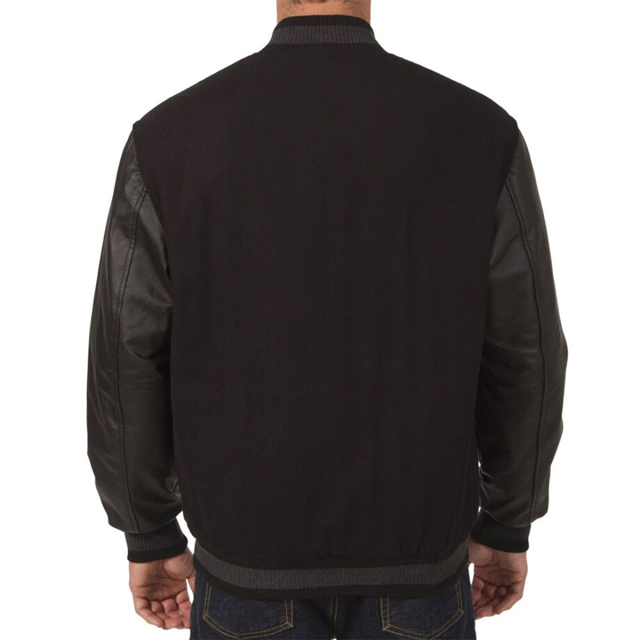 Arizona Diamondbacks Black Varsity Wool and Leather Jacket