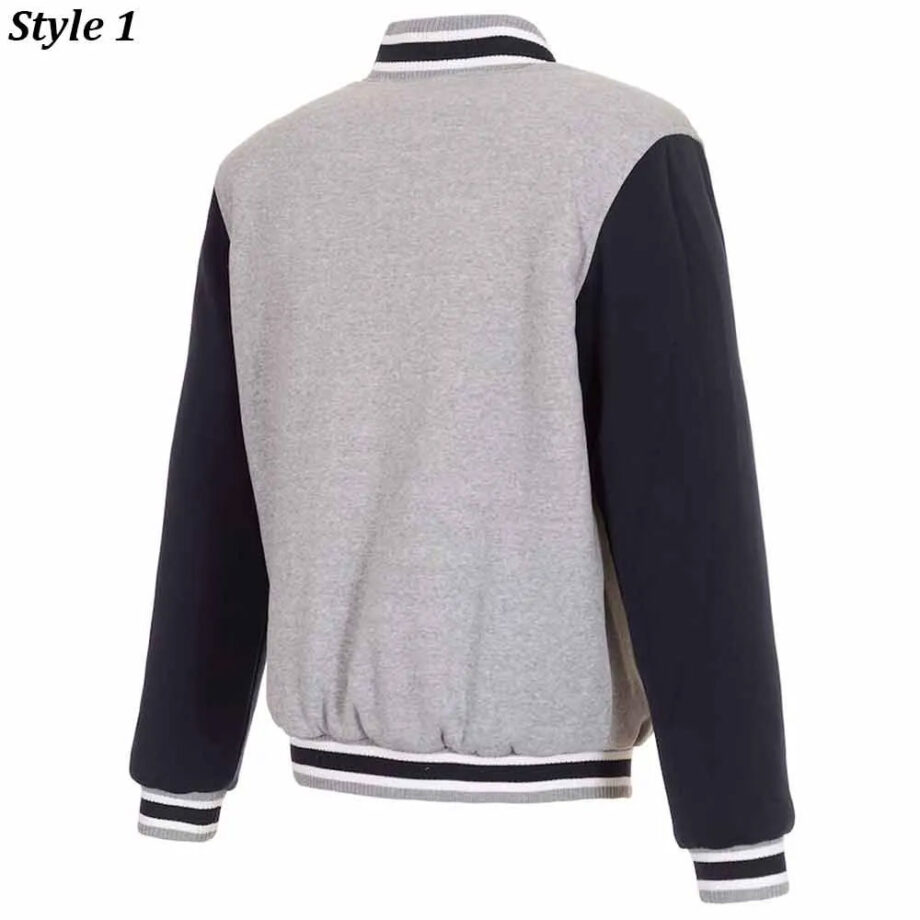 Atlanta Braves Varsity Gray & Navy Wool Jacket