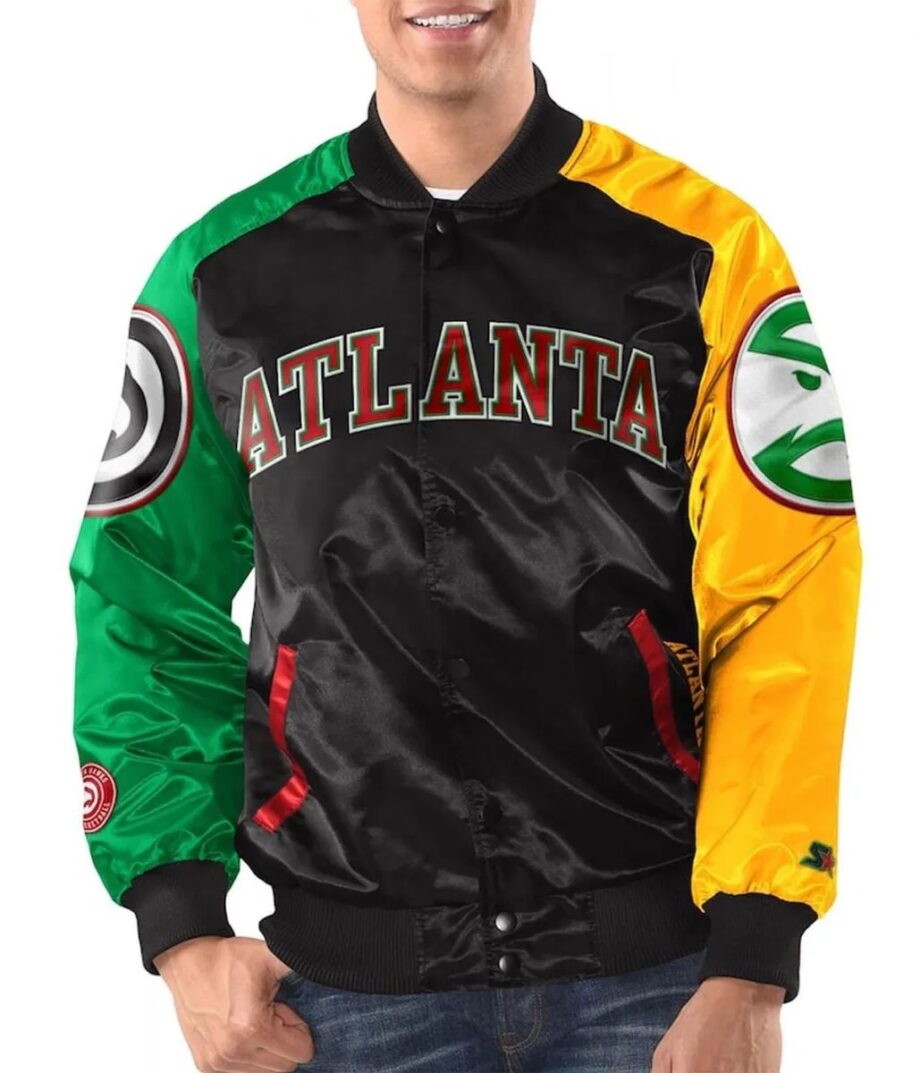 Atlanta Hawks Ty Mopkins Black/Red Varsity Jacket
