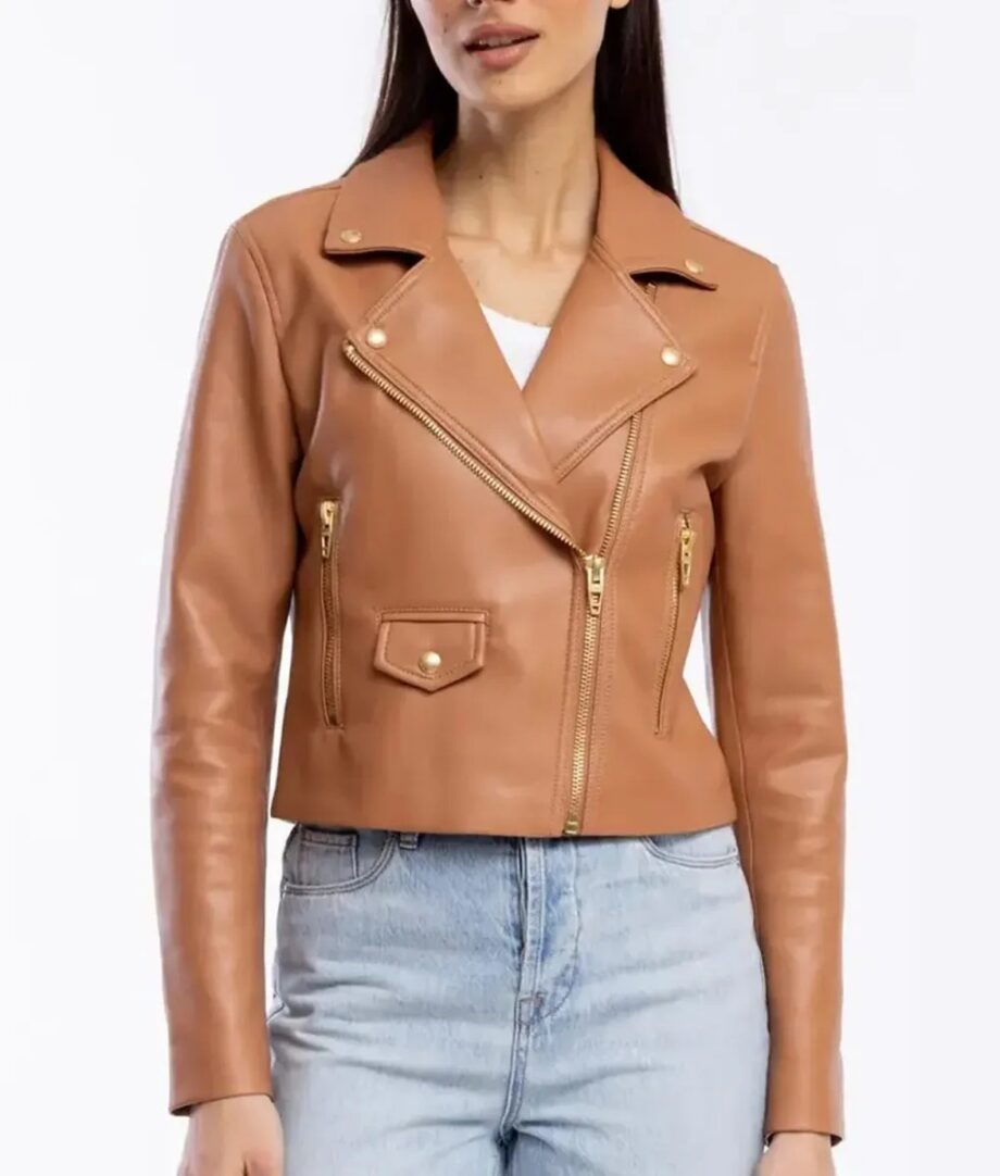 Average Joe Ashley Olivia Fisher Leather Jacket