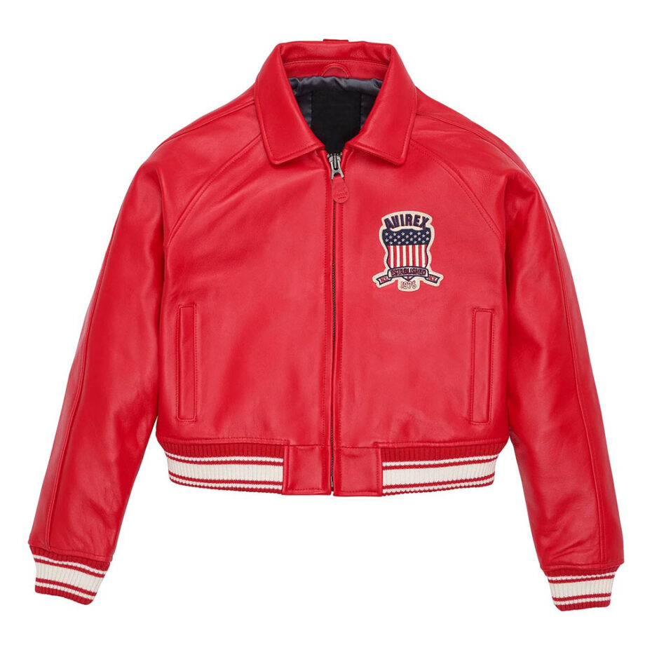 Avirex Cropped Leather Jacket