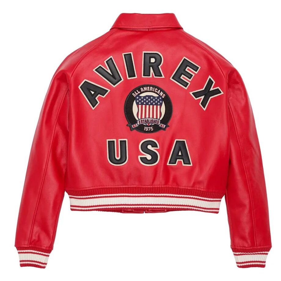 Avirex Cropped Leather Jacket