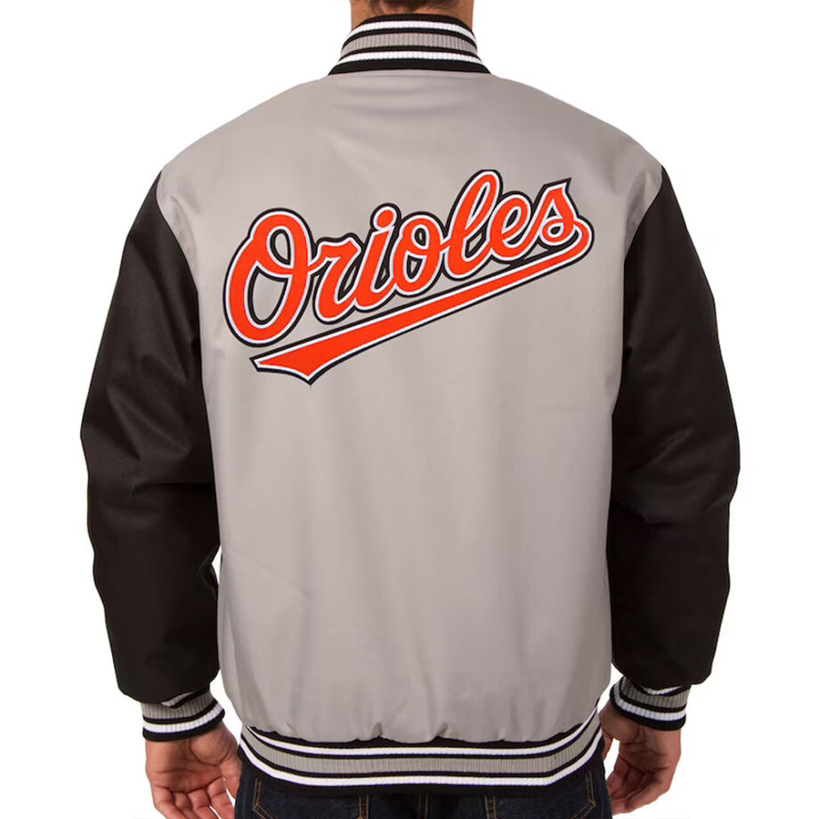 Baltimore Orioles Black/Gray Poly Twill Jacket