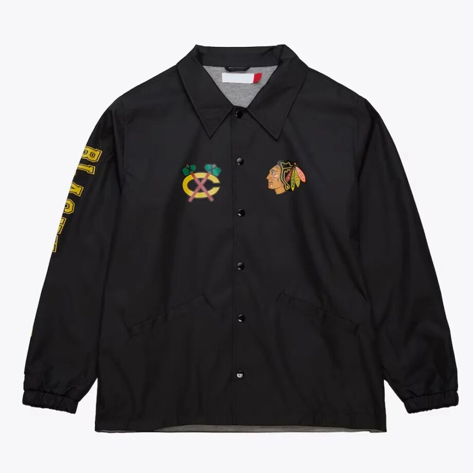 Chicago Blackhawks Black Coaches Jacket