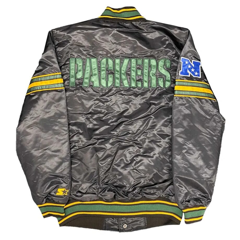 Black Green Bay Packers Pick & Roll Jacket