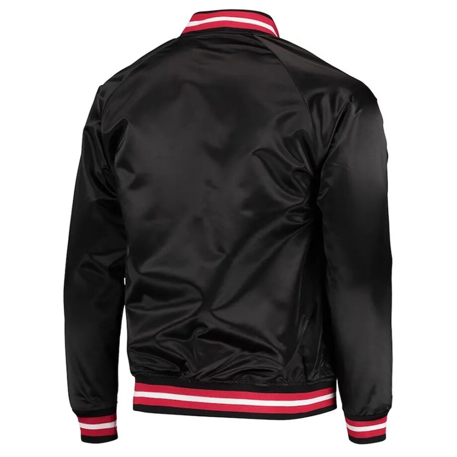 Black Portland Trail Blazers Throwback Wordmark Jacket
